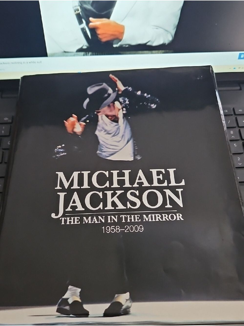 Michael Jackson "The Man in the Mirror" Hardcover Book - Black & White